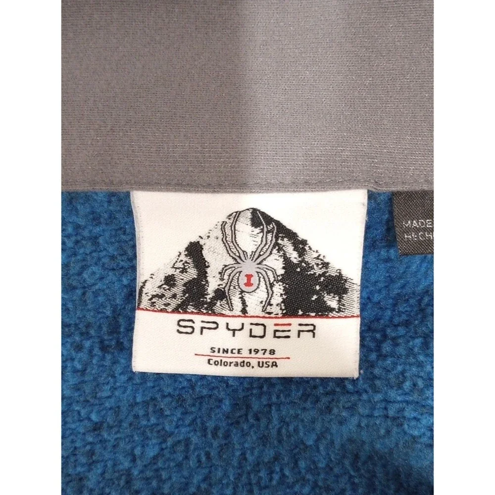 Spyder Empire Blue Fleece Full-Zip Jacket, Men's Size S